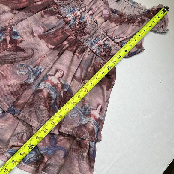 Urban Outfitters Rosie Mesh Romper Renaissance Pink Womens Size Small - Picture 13 of 15